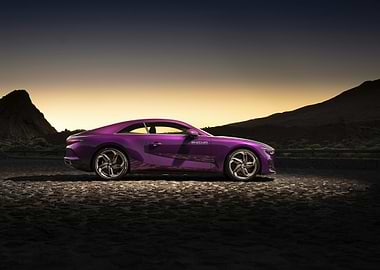 Purple Coupe Car