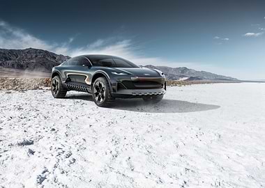 Kia Concept Car on Salt Flats