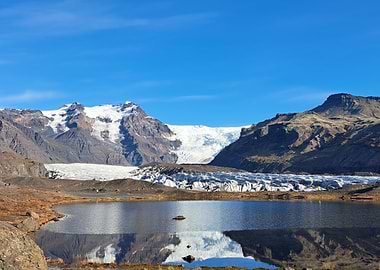 Icelandic Glacier Lake Landscape