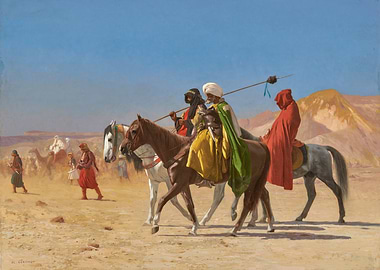 Desert Caravan Painting