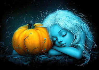 Sleeping Beauty with Pumpkin