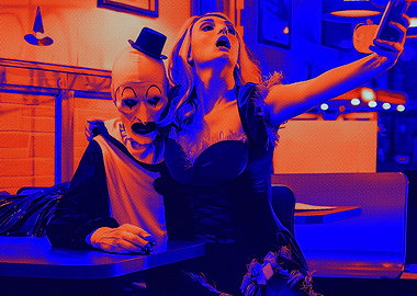 Clown and Woman Selfie