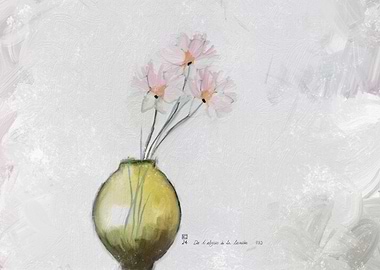 Pink Flowers in Vase