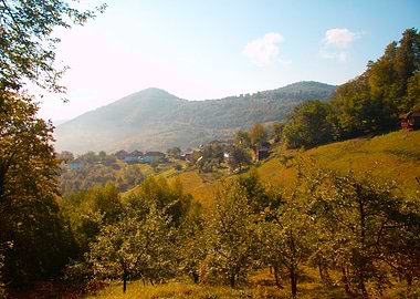 Mountain Village Landscape