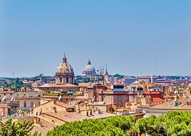 Rome Cityscape with Domes