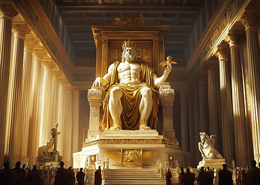 Zeus Statue in Temple