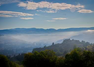 Misty Mountain Landscape