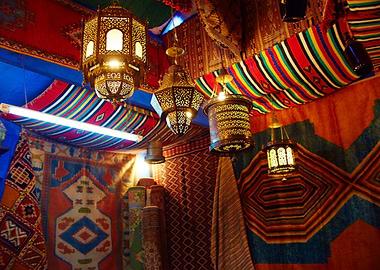 Moroccan Lanterns and Rugs