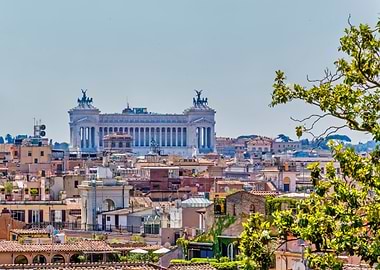 Rome Cityscape with Monument
