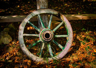 Vintage Wooden Wheel