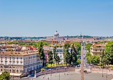 Rome Cityscape with St. Peter's Basilica