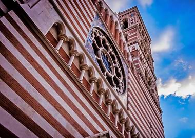 Striped Church Facade in Rome