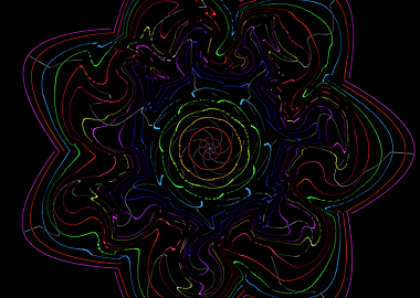 Abstract Rainbow Flower