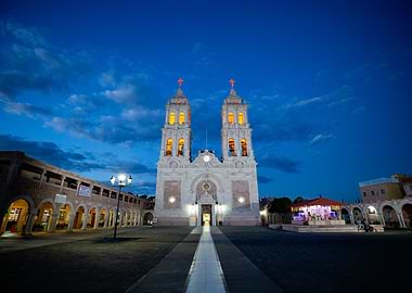 Mexican Church at Dusk