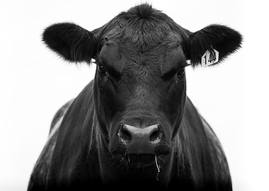 Black Cow Portrait