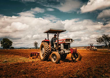 Tractor in a Field