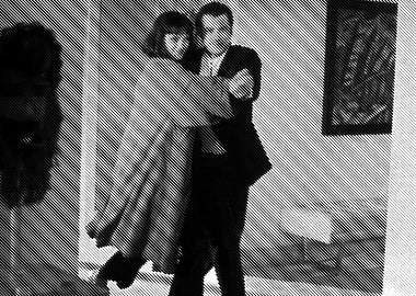 Couple Dancing in Black and White