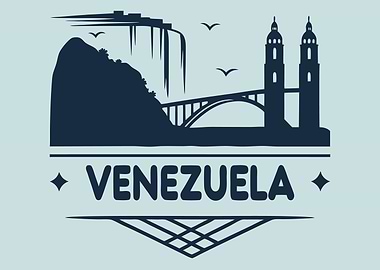 Venezuela Landmark Silhouette