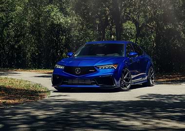 Blue Acura TLX Type S