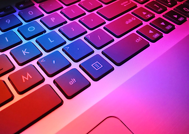 Laptop Keyboard with Neon Lights