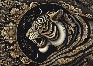 Golden Tiger Art Print