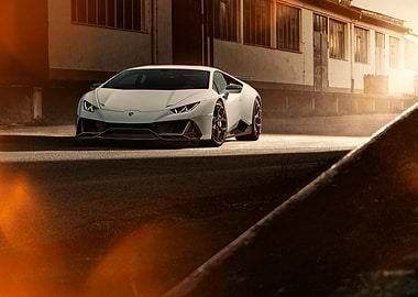 White Lamborghini Huracan