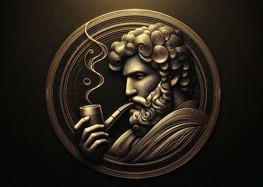 Golden Man with Pipe