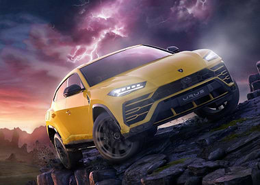 Yellow Lamborghini Urus