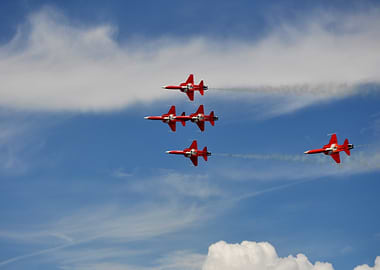 Swiss Air Force Planes in Formation