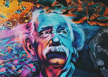 Graffiti Portrait of Einstein