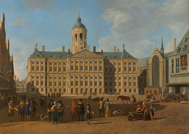 Dutch City Square Painting