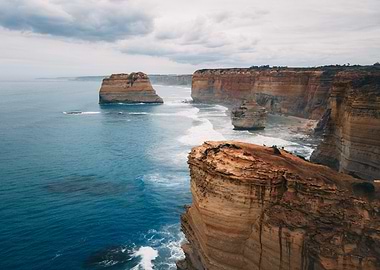 Sea Cliffs and Ocean at the 12 Apostles
