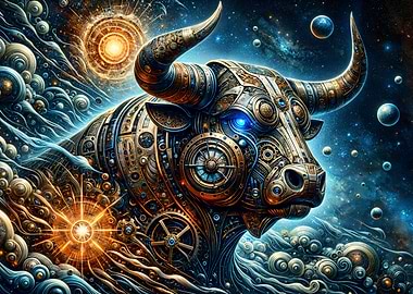 Celestial Bull: A Fusion of Fantasy and Science
