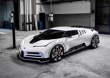 White Bugatti Chiron Super Sport