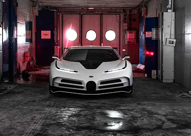 White Bugatti Supercar