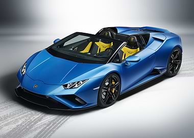 Blue Lamborghini Huracan Spyder