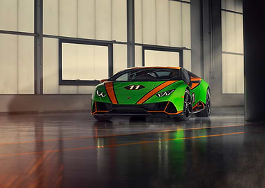 Green Lamborghini Huracan