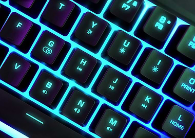 Blue Backlit Keyboard