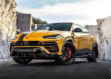 Yellow Lamborghini Urus