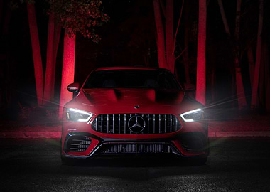 Red Mercedes-Benz Coupe
