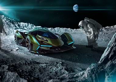 Lamborghini on the Moon