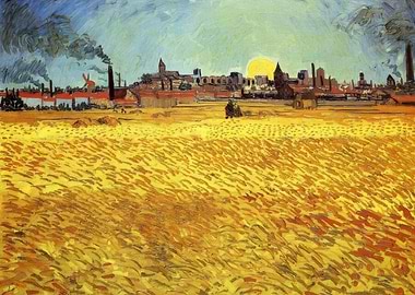 Wheatfield with Crows