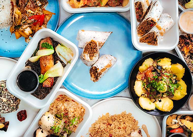 Assortment of Takeout Meals