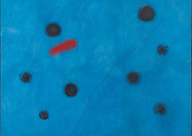 Abstract Blue Painting Joan Miró