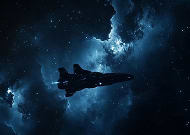 Spaceship in Nebula