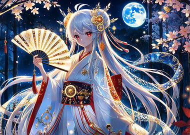 Anime Girl in Kimono