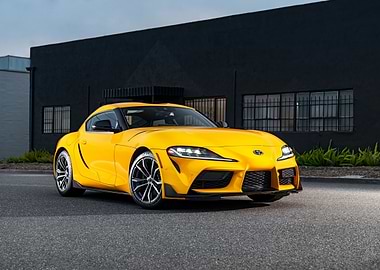 Yellow Toyota Supra