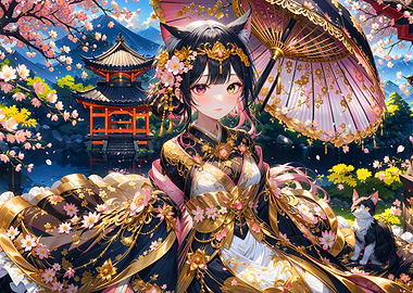 Anime Girl in Kimono