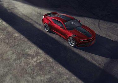 Red Chevrolet Camaro