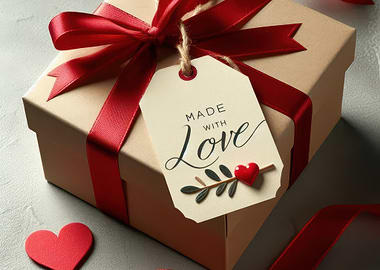 Gift Box with Love Tag